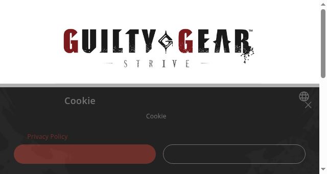Screenshot of guiltygear.com
