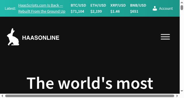 Screenshot of haasonline.com