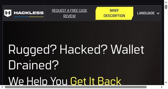 Screenshot of hackless.io