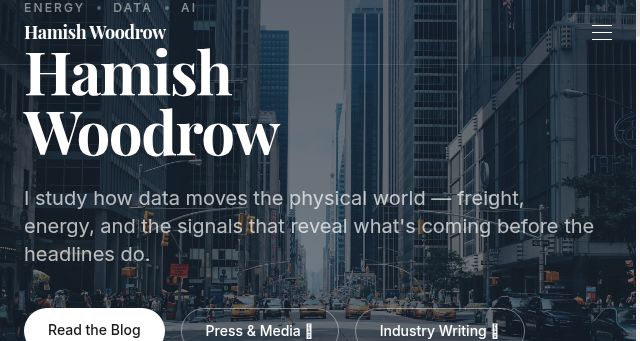 Screenshot of hamishwoodrow.com