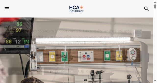 Screenshot of hcahealthcare.com