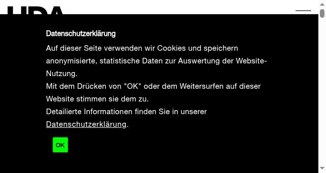 Screenshot of hda-graz.at