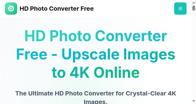Screenshot of hdphotoconverter.online