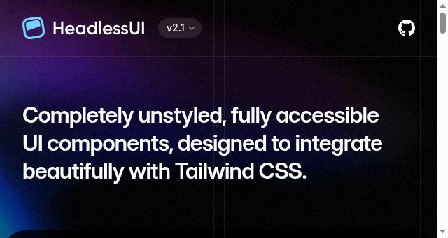Screenshot of headlessui.com