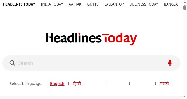 Screenshot of headlinestoday.in