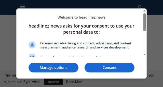 Screenshot of headlinez.news
