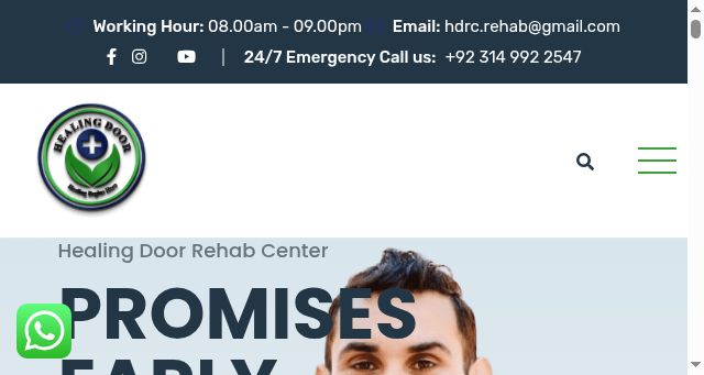 Screenshot of healingdoorrehab.com