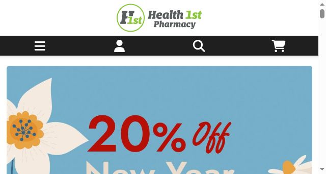 Screenshot of health1stpharmacy.ie