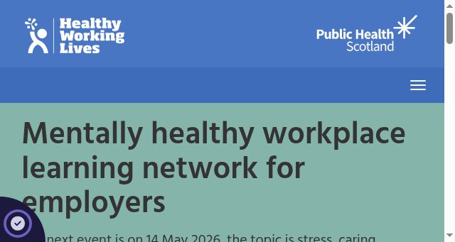 Screenshot of healthyworkinglives.scot