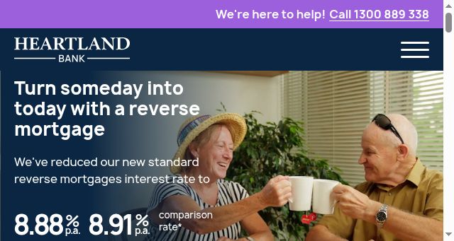 Screenshot of heartlandbank.com.au