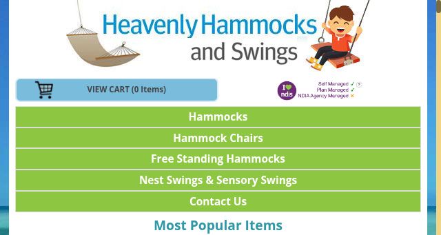 Screenshot of heavenlyhammocks.com.au
