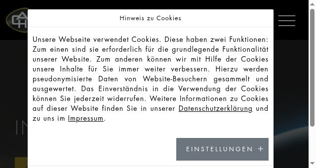 Screenshot of heinz-glas.com