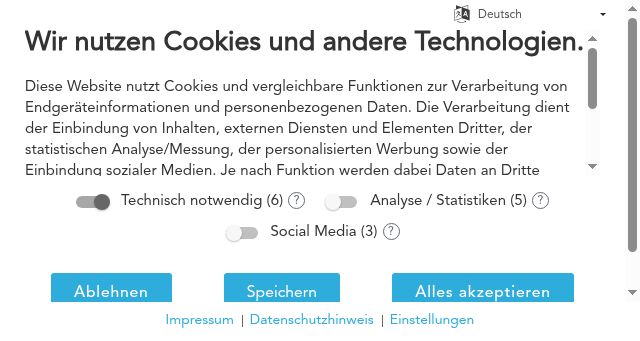 Screenshot of hek.de