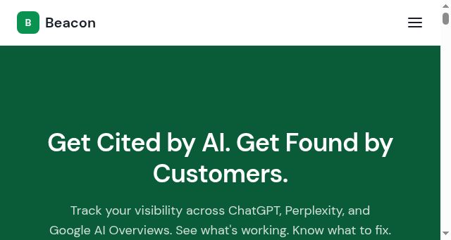 Screenshot of hellobeacon.ai
