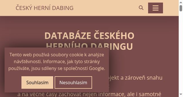 Screenshot of herni-dabing.cz