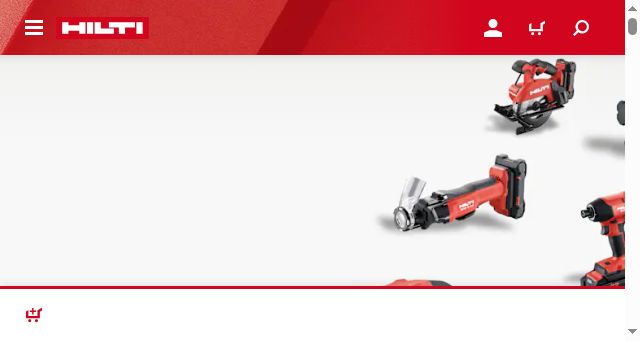 Screenshot of hilti.com