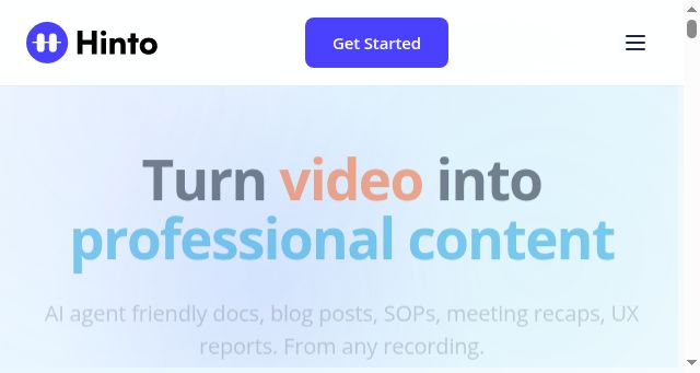 Screenshot of hintoai.com