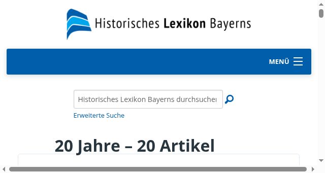 Screenshot of historisches-lexikon-bayerns.de