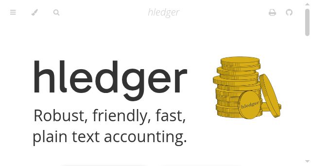 Screenshot of hledger.org