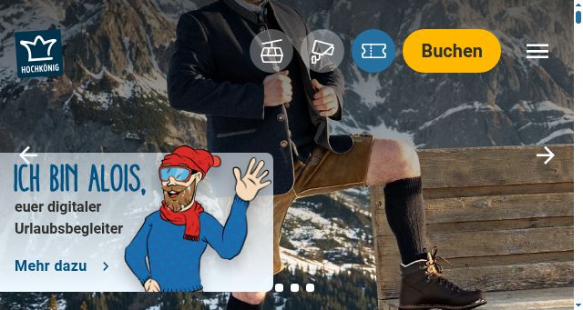 Screenshot of hochkoenig.at