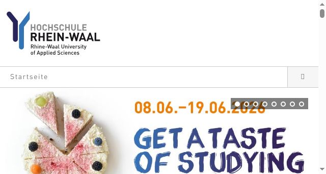 Screenshot of hochschule-rhein-waal.de