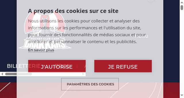 Screenshot of hockeyclubcaen.com
