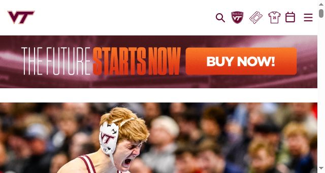 Screenshot of hokiesports.com