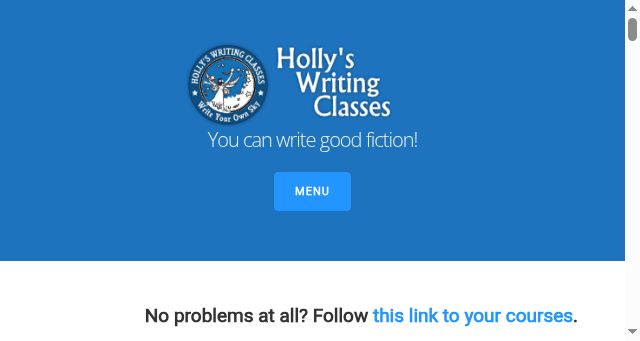 Screenshot of hollyswritingclasses.com