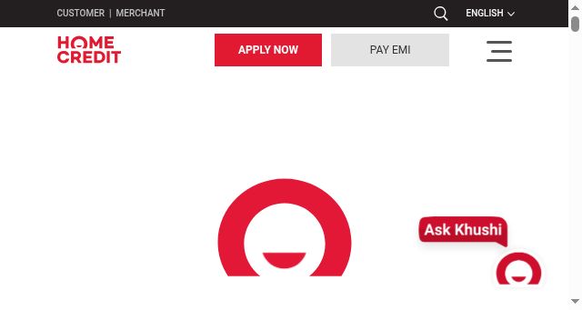 Screenshot of homecredit.co.in