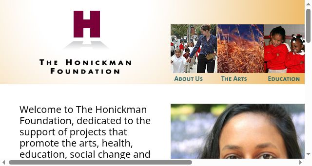 Screenshot of honickmanfoundation.org