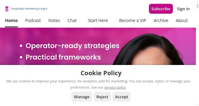 Screenshot of hospitalitymarketinginsight.com