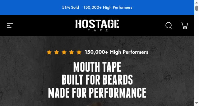 Screenshot of hostagetape.com