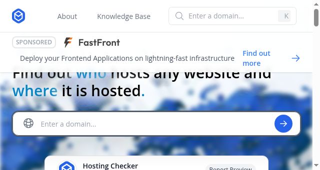 Screenshot of hosting-checker.net