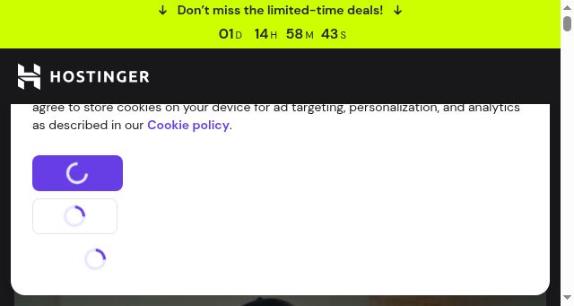 Screenshot of hostinger.com