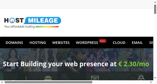 Screenshot of hostmileage.com
