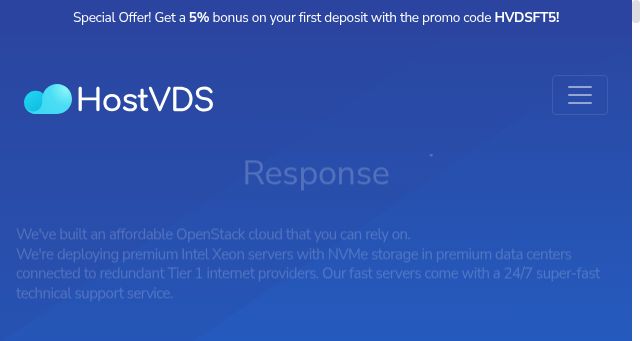 Screenshot of hostvds.com