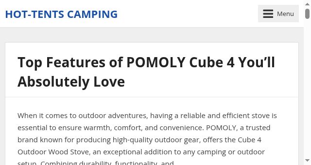 Screenshot of hot-tents.com