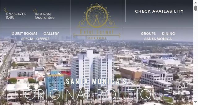 Screenshot of hotelcarmel.com