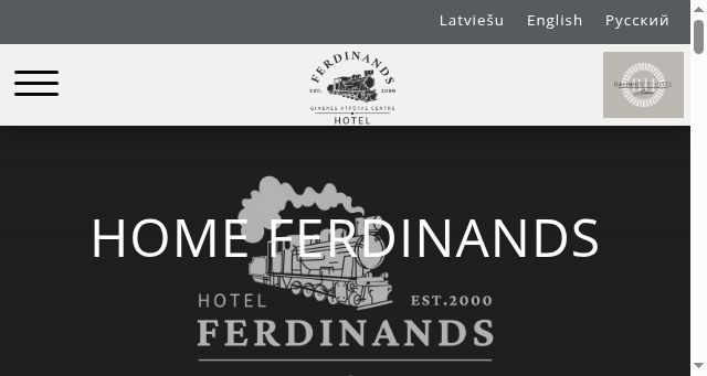 Screenshot of hotelferdinands.lv