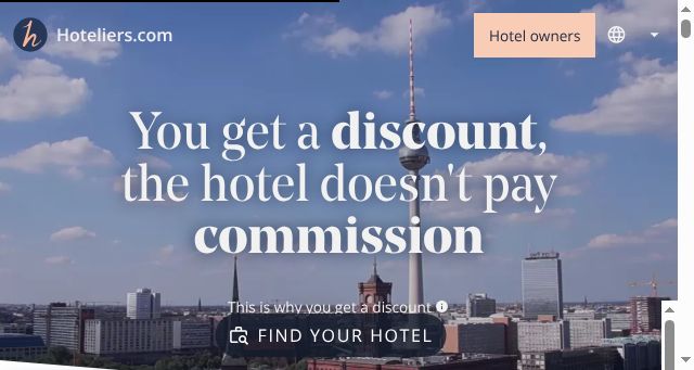 Screenshot of hoteliers.com