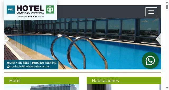 Screenshot of hotelunlate.com.ar