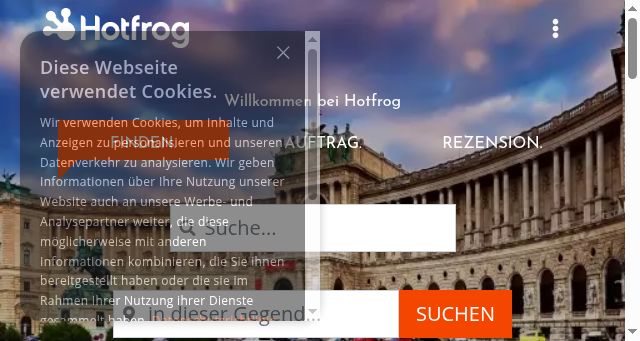 Screenshot of hotfrog.at