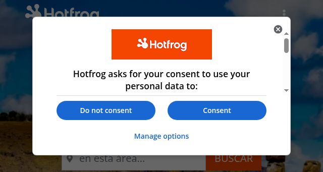 Screenshot of hotfrog.cl