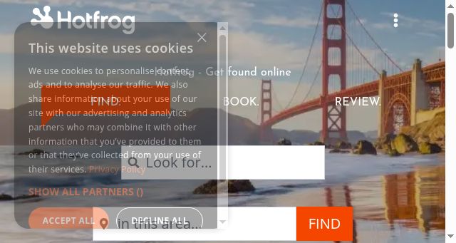 Screenshot of hotfrog.com