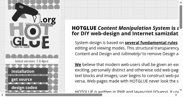 Screenshot of hotglue.org