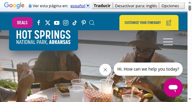 Screenshot of hotsprings.org
