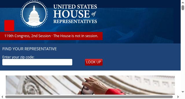 Screenshot of house.gov