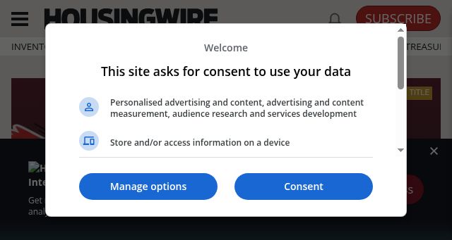 Screenshot of housingwire.com