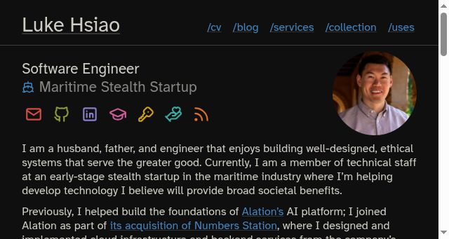 Screenshot of hsiao.dev