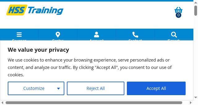 Screenshot of hsstraining.com